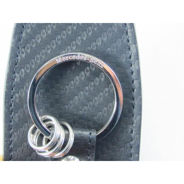 Mercedes Benz collecion ベンツ キーホルダー キーカバー スクエア フラップ カーボン調 ブラックの画像