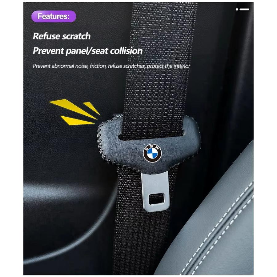 BMW & M 車のシートベルトバックルクリッププロテクター(2個