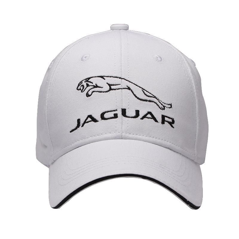 ジャガー刺繍キャップ(ホワイト)(ブラック)2色(調整金具にジャガー