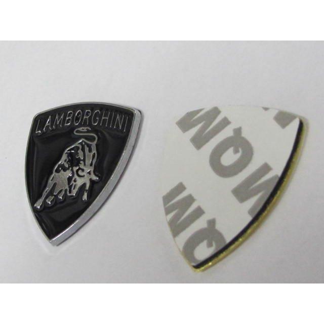 ランボルギーニエンブレム 3D 金属ステンレスバッジ (サイズ)縦