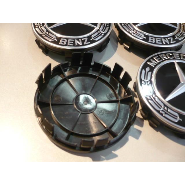 純正 benz ベンツ ブラック ホイール キャップ 1台分set : AOYAMA