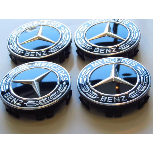 純正 benz ベンツ ブラック ホイール キャップ 1台分set : AOYAMA