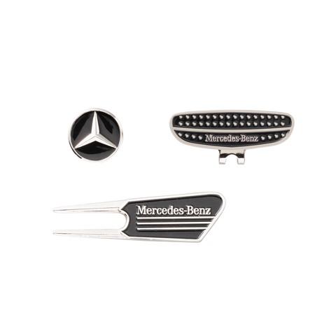 【新品】Mercedes-Benz ゴルフマーカーセット 純正 Mercedes Benz Collection クリップマーカー ＆ フォークセット