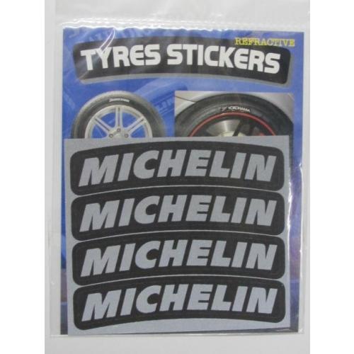 タイヤ用 ステッカー MICHELIN (反射タイプ/4枚セット) : AOYAMA PITIN