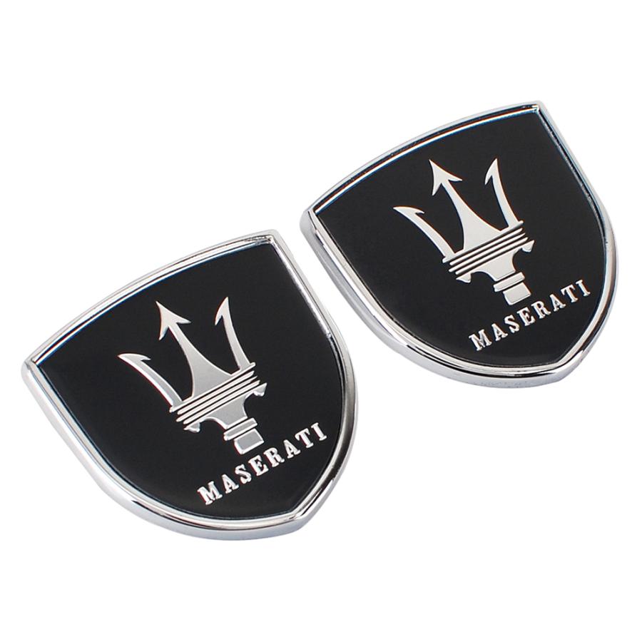 熱い販売 3d マセラティトライデントエンブレム アップグレードスタイリングトリム 2個セット Commerces Boutique