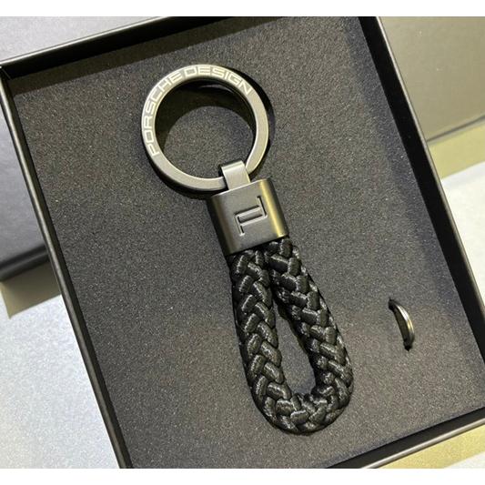純正 Porsche design ポルシェ デザイン レザー コード キーホルダー