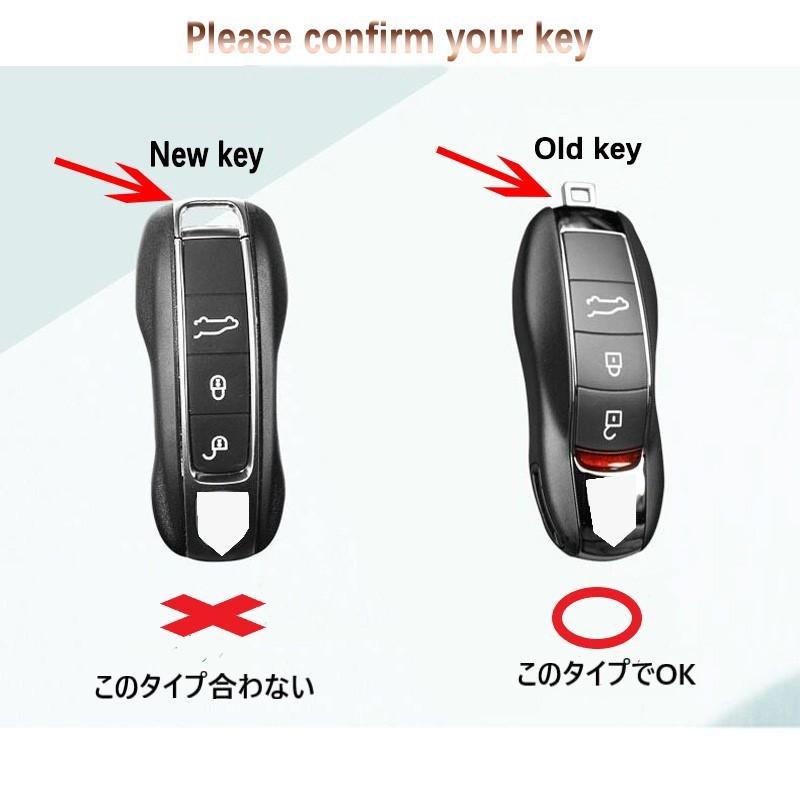ポルシェ 亜鉛合金+レザー キーカバー キーケース シェル バッグフォブ