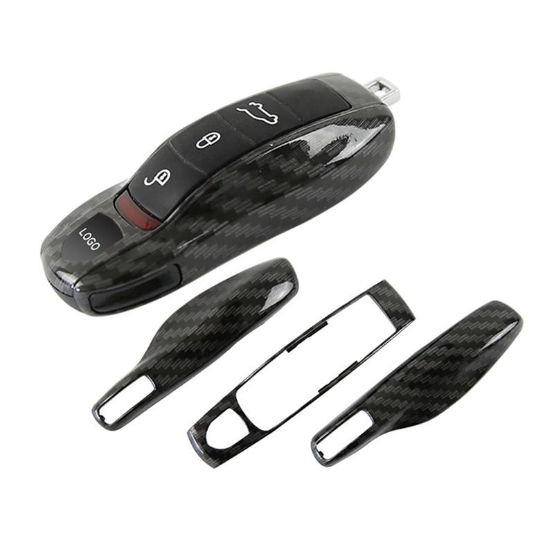 カーボン柄 キーケース キーカバー リモコンカバー Porsche ポルシェ