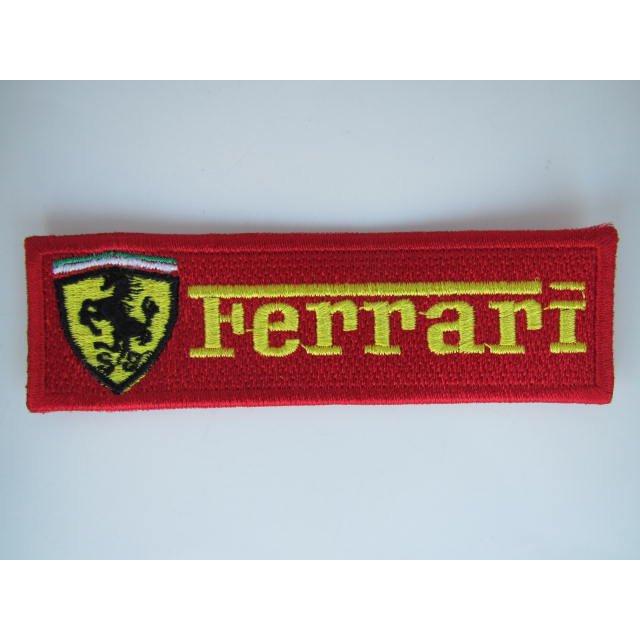 刺繍 ロゴ ワッペン Ferrari 横長(レッド) : AOYAMA PITIN - 通販