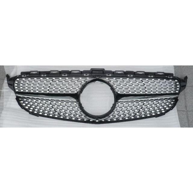 最高品質 W205 前期車用 C450/C43ルック ダイヤモンドグリル 最高品質 W205 前期車用 C450/C43ルック ダイヤモンドグリル