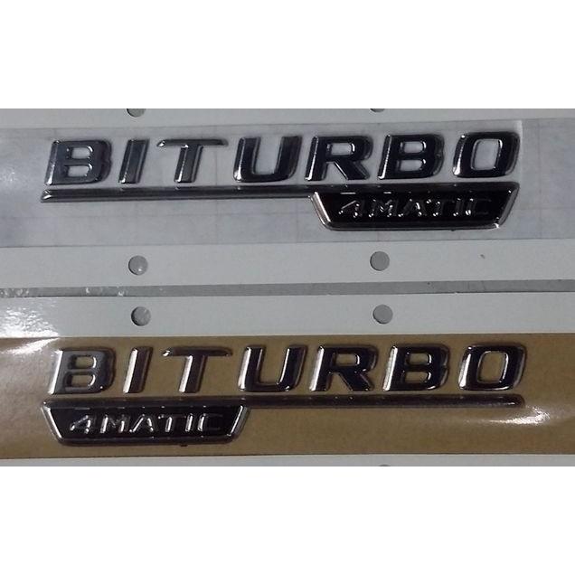 純正 AMG W205 C43 BITURBO 4MATIC サイド エンブレム 左右set 