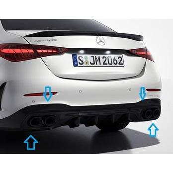 純正 W206 AMG C43 リアディフィーザー ＆ マフラーエンド ブラック