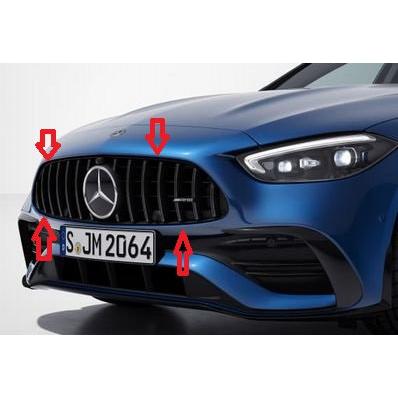 純正 W206 前期 AMG C43 フロント パナメリカーナ グリル クローム