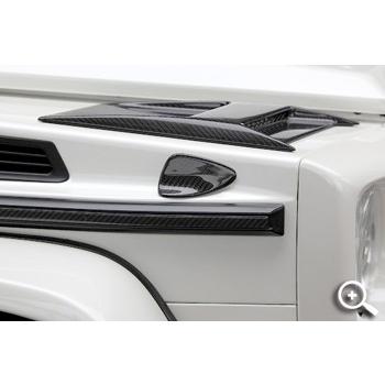 W463 サイドフェンダーミラースムージングバッチ（ブラックカーボン  