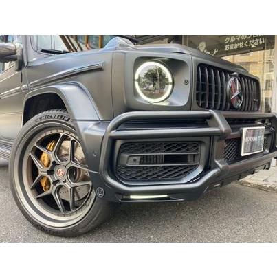 純正 W463A AMG G63用 本国仕様 フロントバンパーガード＋取り付けに