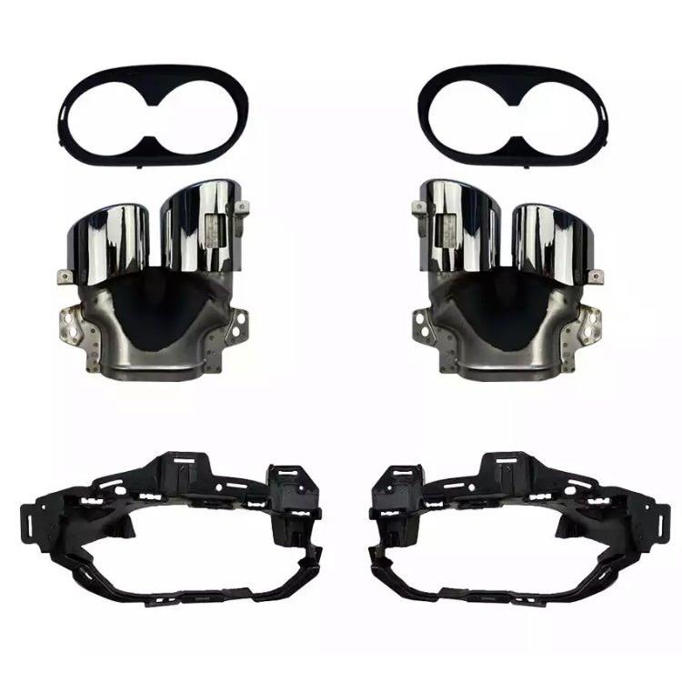 X247GLB AMG line車 左右4本出しマフラーエンド＆カバーset 社外品