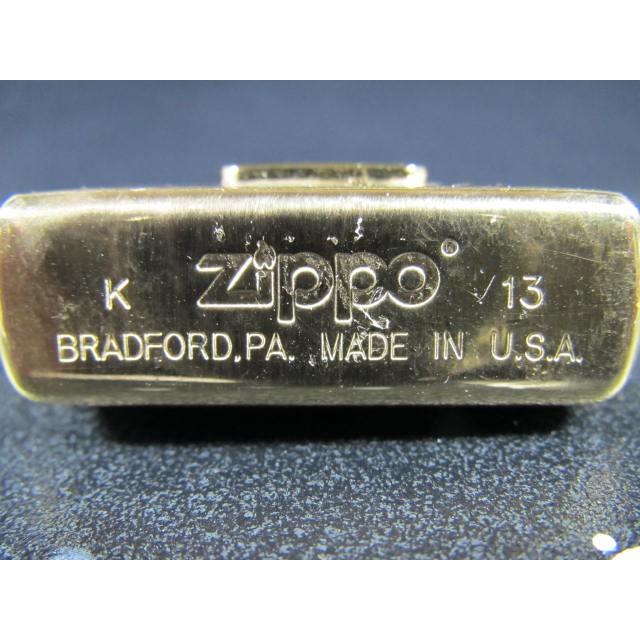 Zippoオイルライター(USA製) ロールスロイスロゴ（ゴールドベース 