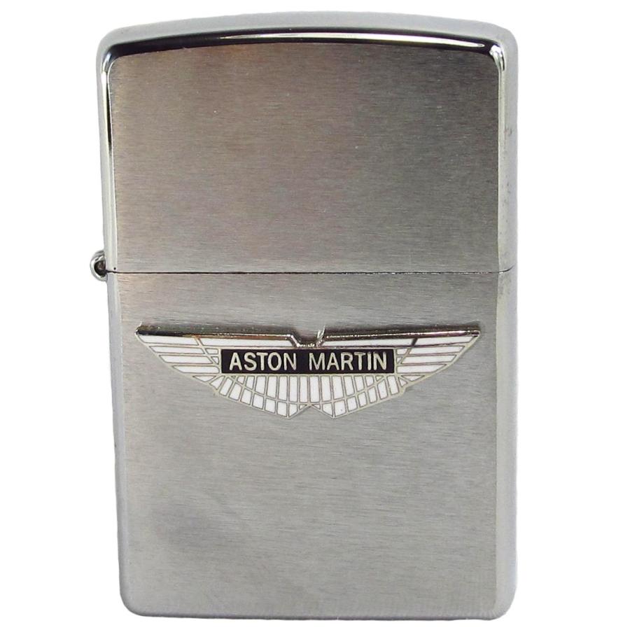 Zippo オイルライター (USA製) ASTONMARTIN ロゴ（シルバーベース） ZIPPOSYA13AOYAMA PITIN