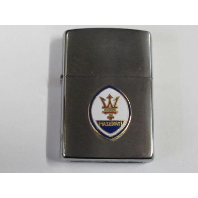 Zippoオイルライター (USA製) MASERATI ロゴ（シルバーベース