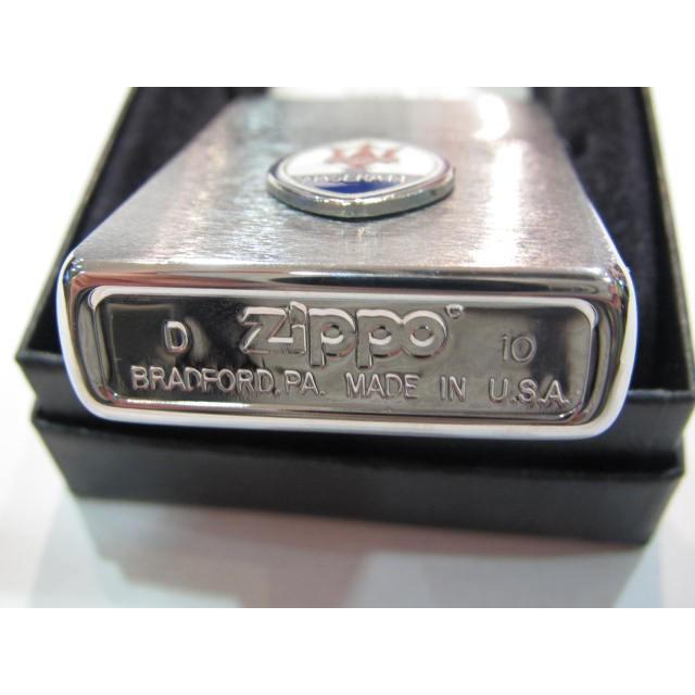 Zippoオイルライター (USA製) MASERATI ロゴ（シルバーベース 
