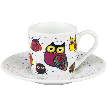 コーニッツ エスプレッソカップ ドイツ KONITZ　カラフルアニマルズ 　Owl｜aoyamarozeshop