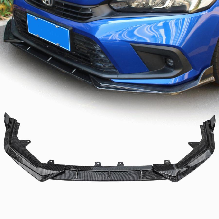 送料無料 ホンダ シビック11代目 ハッチバック EX LX FL4 FL1 フロントリップ フロントバンパー リップカバー フロントスポイラー カーボン調 R03~R04 | ホンダ | 01