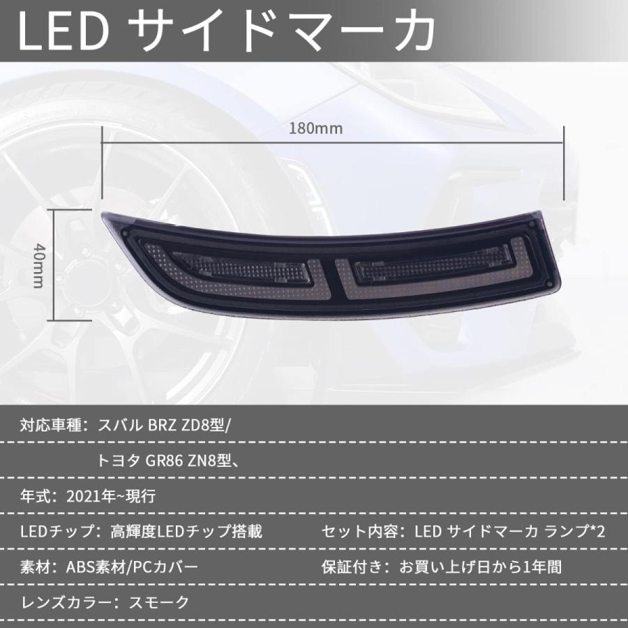 86 送料無料 トヨタ GR86 ZN8 スバル BRZ ZD8 サイドマーカー