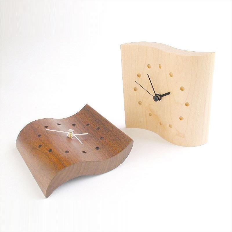 cosine マイン時計(小) おしゃれ 木製 置き時計 メープル MC-100M 旭川