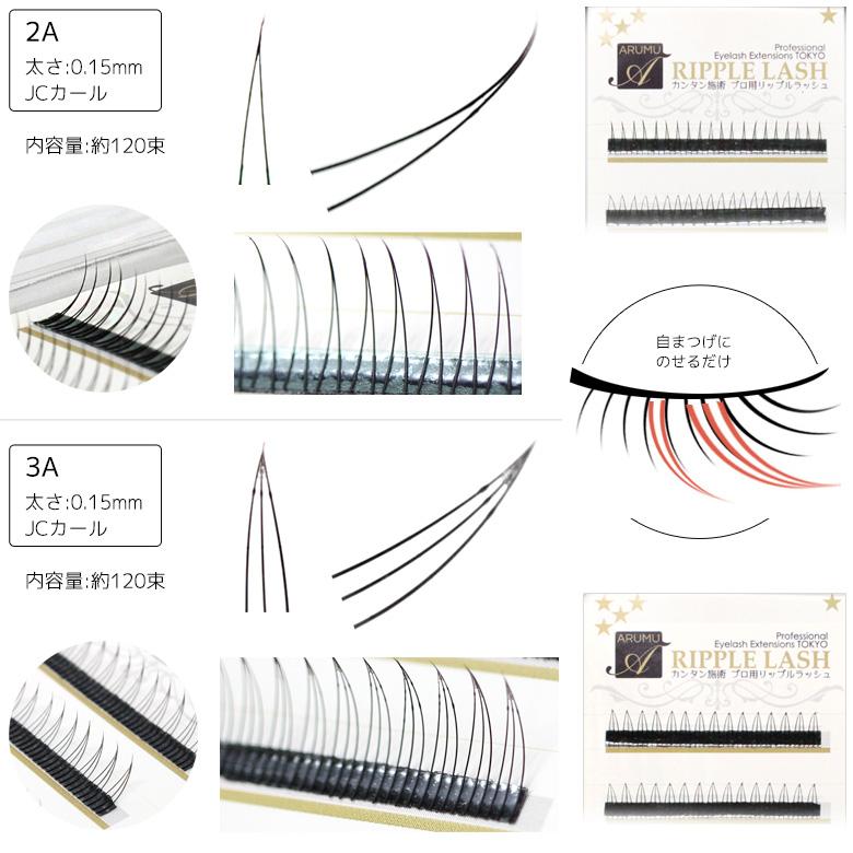 ボリュームラッシュ10ケース 束型マツエク 横並びケース リップル ラッシュ 10プロング ボリューム