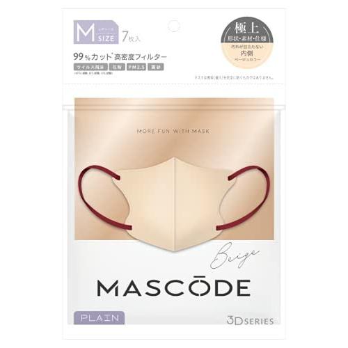 誕生日プレゼント 2個セット 送料無料 ベージュ マスコード ３dシリーズ M 7枚入り 立体型マスク ファッションマスク 不織布マスク ３d立体構造 Mascode Aynaelda Com