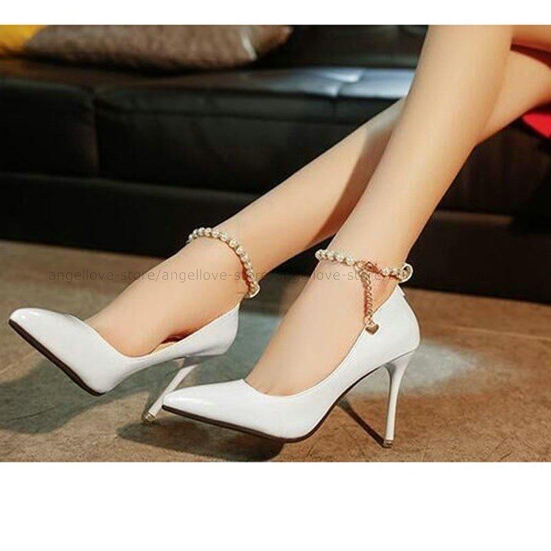 オンラインストア正本 走れるパンプス パールアンクルベルト エナメル パンプス ハイヒール アンクルストラップ セール 春新作 レディース 春パンプス おしゃれ 人気特売 Superavila Com