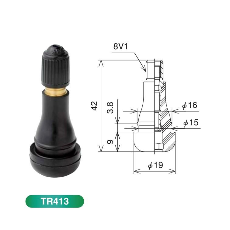 ゴムバルブ 4個セット A181 太平洋工業 TR413 タイヤ 日本製 エアバルブ チューブ エアーバルブ 4本 スナップインバルブ ゴム ...