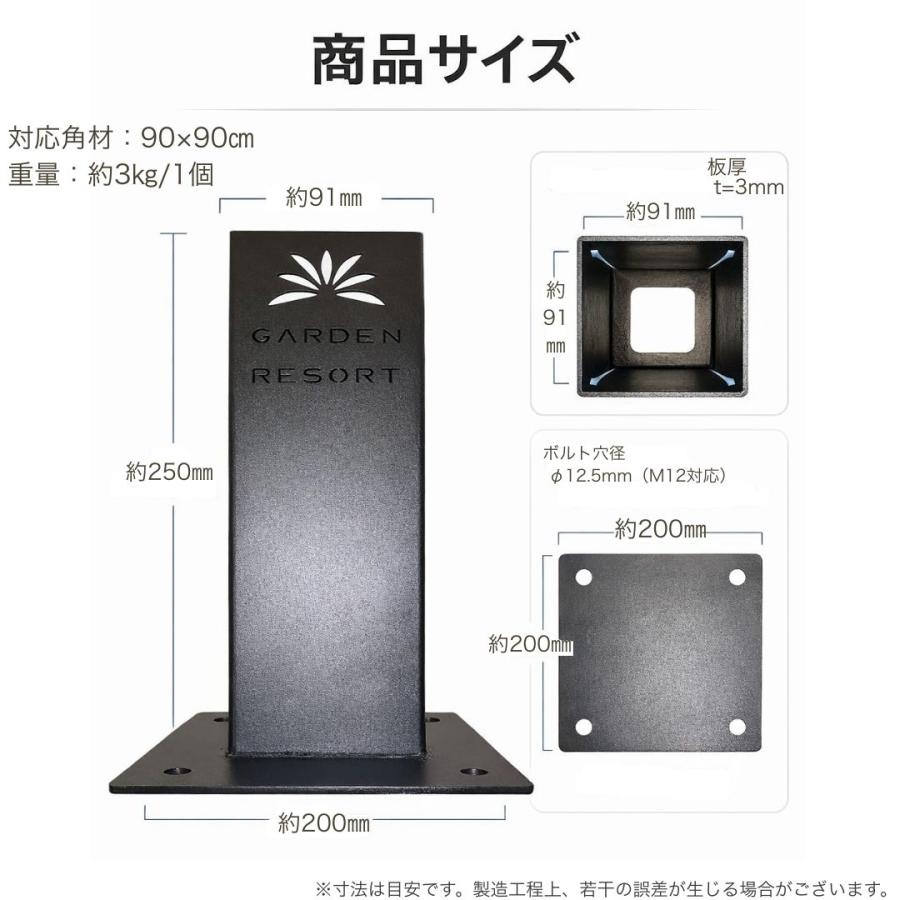 新型改良版 高強度モデル Kタイプ A353 ブラケットキット 18個セット ガゼホ パーゴラ 90x90 スチールブラケット 高耐久 直角コーナー ガレージ 倉庫 物置 南国の画像