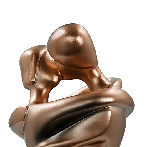 DreamsEden 愛らしいカップル アート 樹脂彫刻 情熱的な抱擁 キス 像 抽象画 ロマンチックなオーナメント 置物 ホームデコレ 並行輸入｜aozoraichiba1968｜05