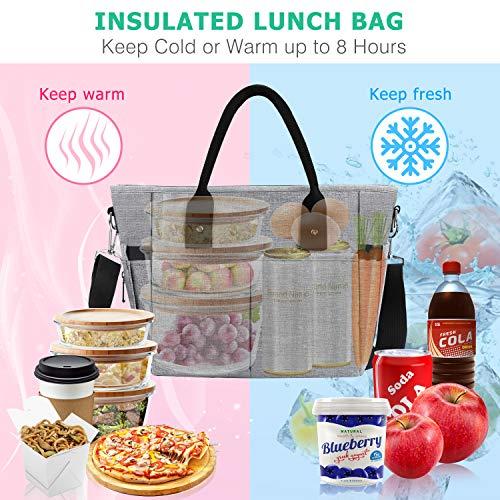 特価セールショップ KIPBELIF Insulated lunch bags for women - Large Tote Adult Lunch Box 並行輸入