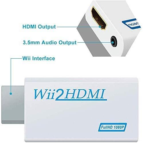 Goodeliver Wii Hdmi 変換アダプター Wii から Hdmi 1080p コネクター 出力 ビデオ 3.5mm オーデ 並行輸入｜aozoraichiba1968｜03