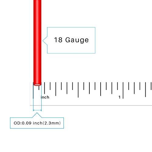 BNTECHGO　18ゲージのシリコーンワイヤー　18AWGシリコーン細線　強い耐久性　フレキシブル　長　シリコーンケーブル線　超柔軟性　並行輸入