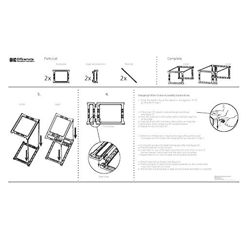 Officemate プラスチックハンギングファイルフォルダーフレーム 18インチ レターサイズ リーガルサイズ 1セット 91961 並行輸入｜aozoraichiba1968｜07