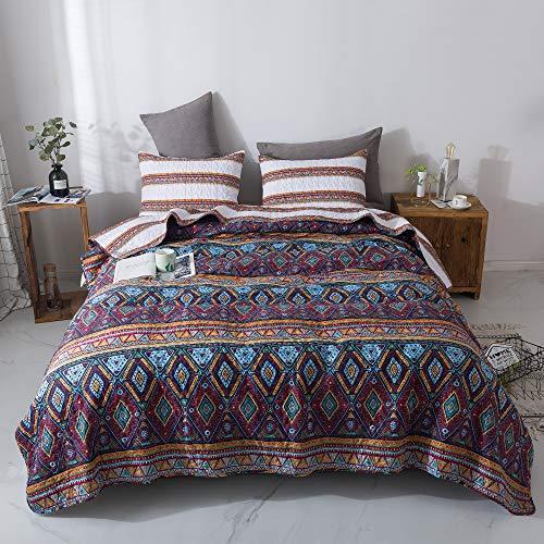 最安値に挑戦 Dada Bedding 南西部 アステカ ベッドスプレッド ボヘミアン デザート トライバル キルティングセット 明るいマルチカラーの ダイヤモンド 爆売り Www Technet 21 Org