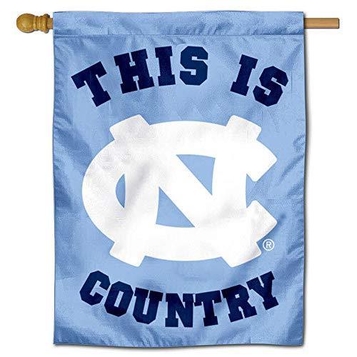College Flags and Banners Co. UNC ターヒールズ This is Tar Heel Country 両面ハウスフラッグ 旗