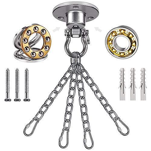Seleware ボクシングパンチングバッグチェーン 耐荷重800ポンド 高耐久ベアリングスイングハンガー チェーン4本とカラビナ4本付き 360度回 Ys 青空良品 通販 Yahoo ショッピング