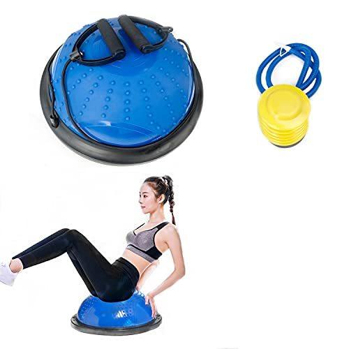 Tickas Half Ball Balance Trainer Exercise Ball with Straps Yoga 18.1‘’ Bala 骨盤、姿勢矯正クッション、チェア