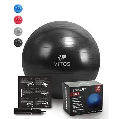 宅送 Vitos アンチバースト エクササイズ ヨガボール 極厚 ノンスリップ サポート 20ポンド フィットネス 安定性 誕生バランス ピラティス 海外輸入 Www Sei Ba Gov Br