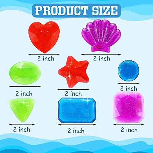 24 Pieces Big Dive Gem Pool Toys Colorful Big Sinking Diving Gems Dive Crys その他水遊び玩具 Laqi Com