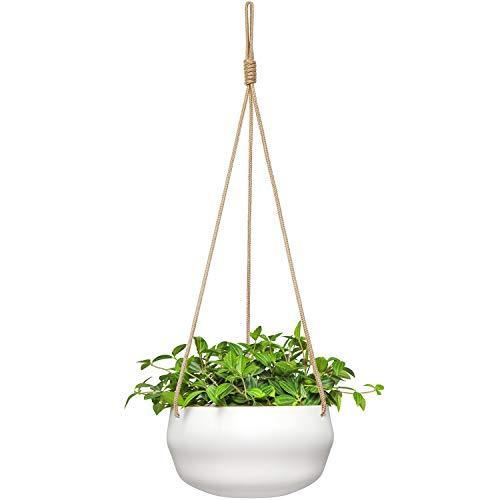 Mkono 8インチ セラミック ハンギングプランター 屋内植物 モダン 屋外 磁器製 ハンギングプランター 幾何フラワーポット ポリエステルロープハ Ys 青空良品 通販 Yahoo ショッピング