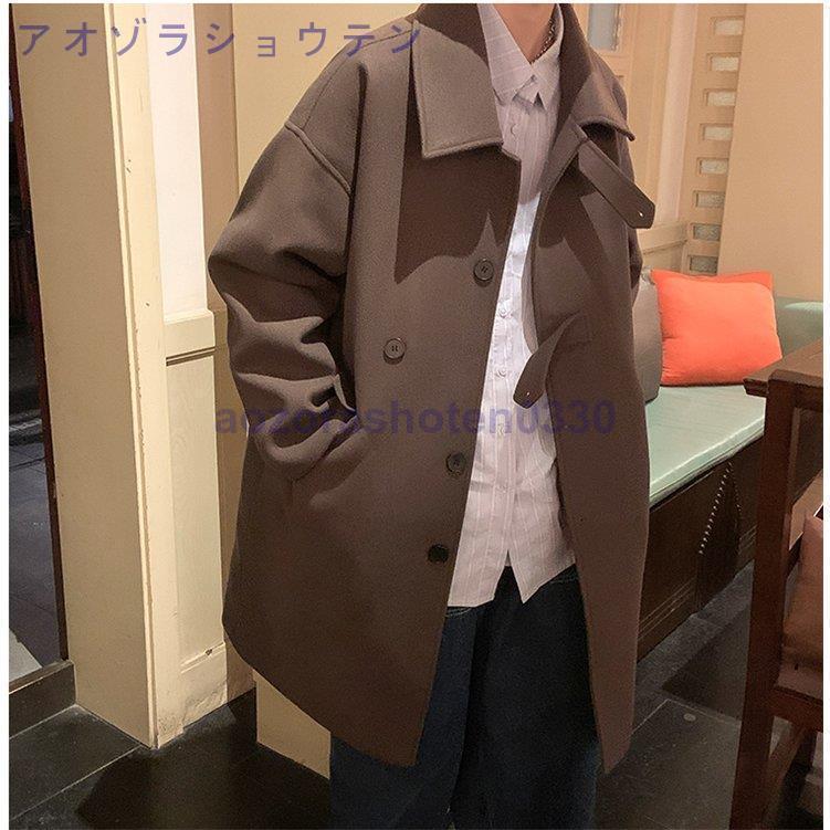 新作人気モデル 男性用 メンズ ロング丈 チェスターコート カジュアル Pコート トレンチコート スリム おしゃれ 防寒 カジュアル スリム 大きいサイズ カジュアル ビジネス ファッション 立ち襟 コート アウター