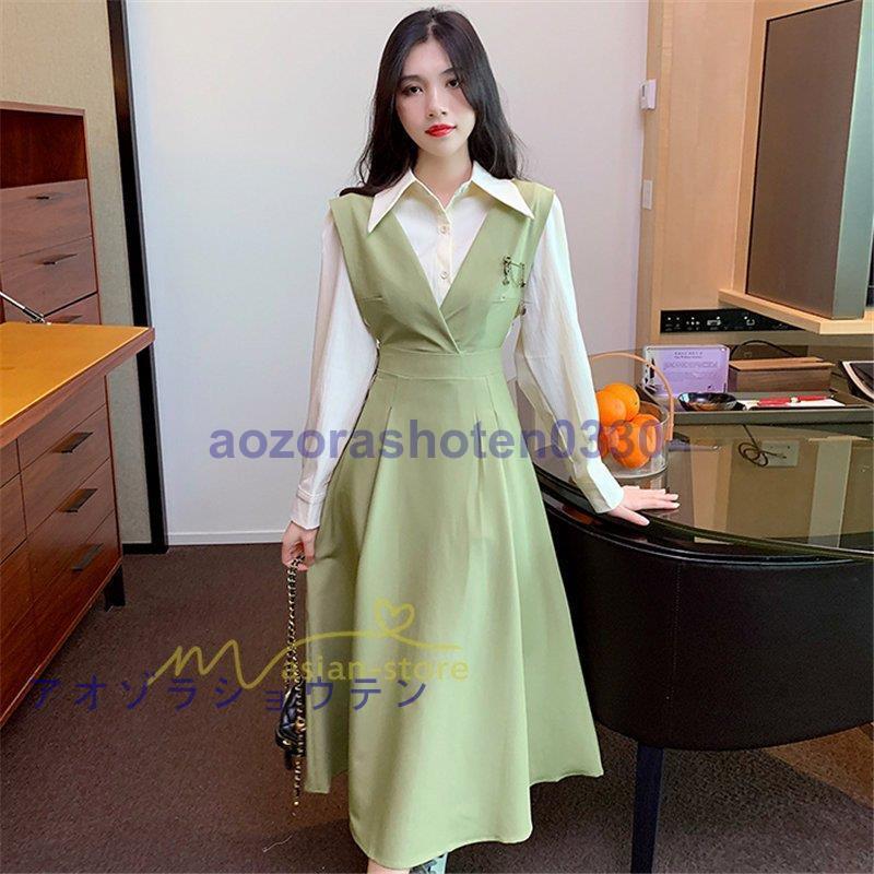 新作 ワンピース レディース ロング シャツワンピース 膝丈 婦人服 無地 ロングワンピース フォーマルワンピース 卒業式 入園式 春ワンピース 通勤通学 仕事用 X7zr5z6y2y ワンピース チュニック Www Greghowse Com