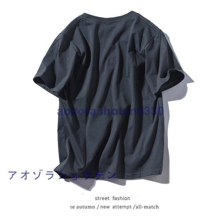 ｔシャツ メンズ 半袖 カットソー 半袖Tシャツ ティシャツ 無地 大きいサイズ クルーネック 綿100％ 夏 インナー｜aozorashoten0330｜17