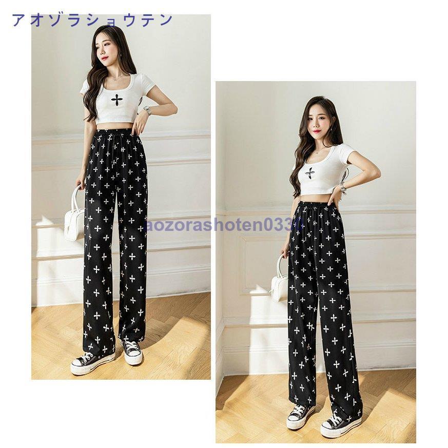パンツ レディース きれいめ 花柄 ウエストゴム さらり 大きい パンツ レディース きれいめ 花柄 ウエストゴム さらり 大きい