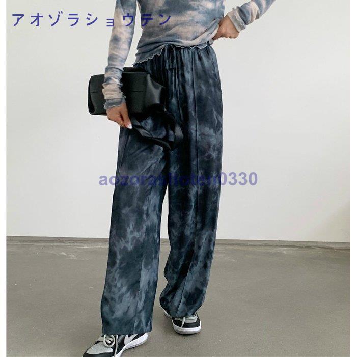 パンツ レディース きれいめ 花柄 ウエストゴム さらり 大きい